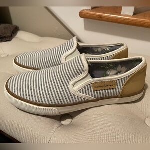 Tommy Bahama Kids Slip-On Sneakers - Blue and Tan